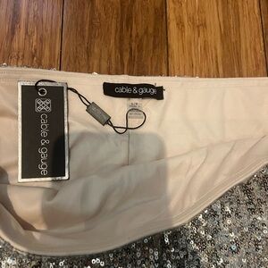 Cable & Gauge Sparkling Silver Women's Skirt